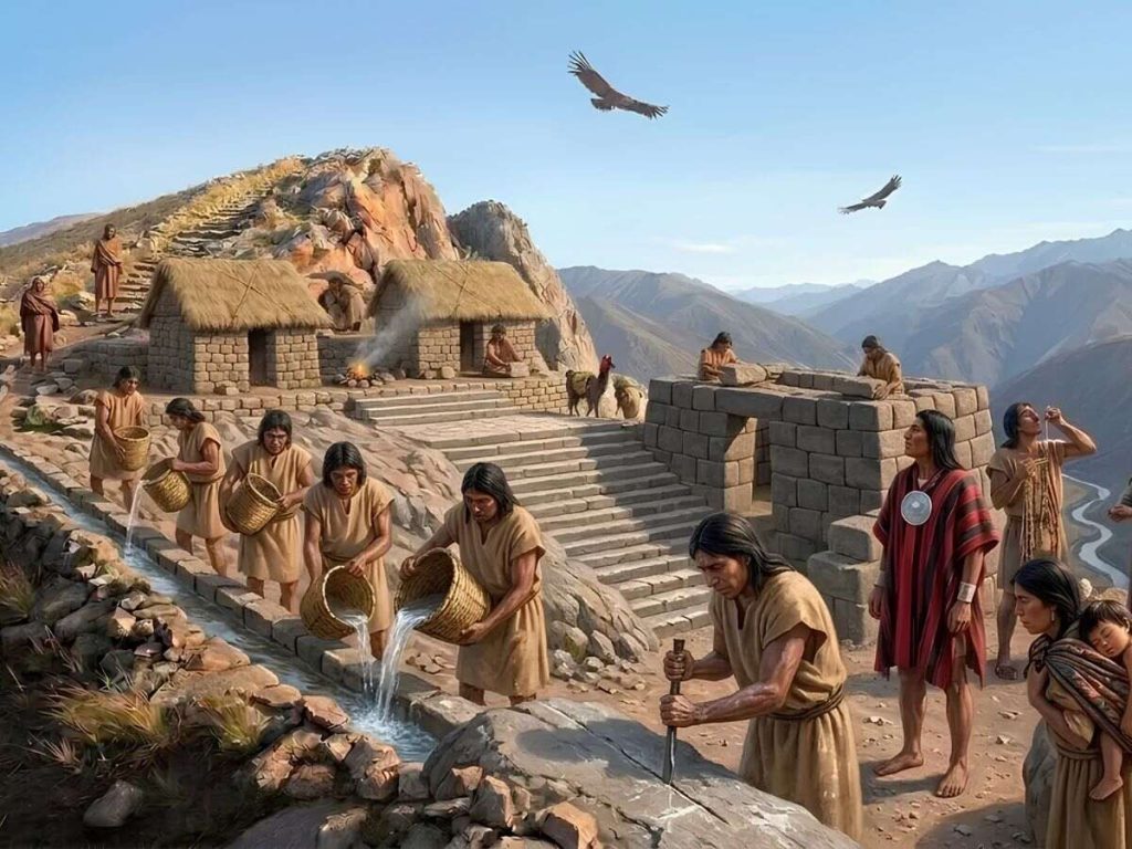 Representación de la cultura inca en el 1ro de agosto