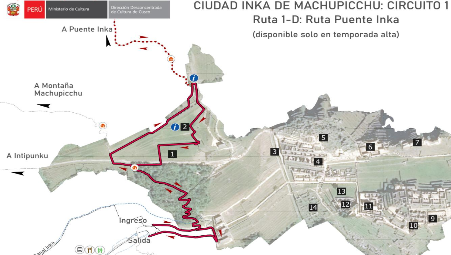 Map Inka Bridge Route