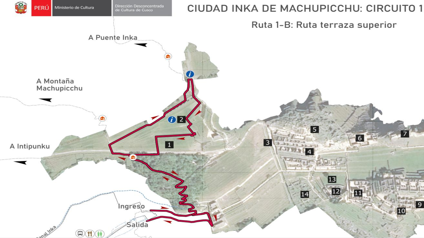 Map Upper Terrace Route