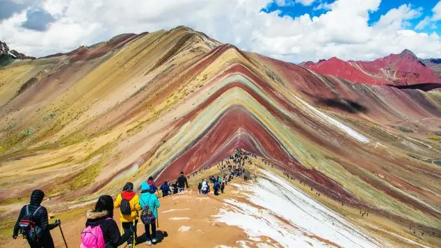 view of the colorful mountain